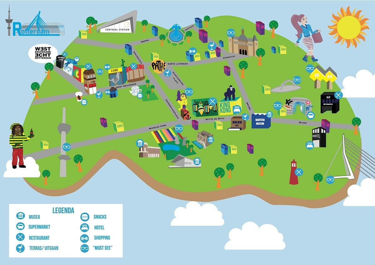 Rotterdam atraccións mapa