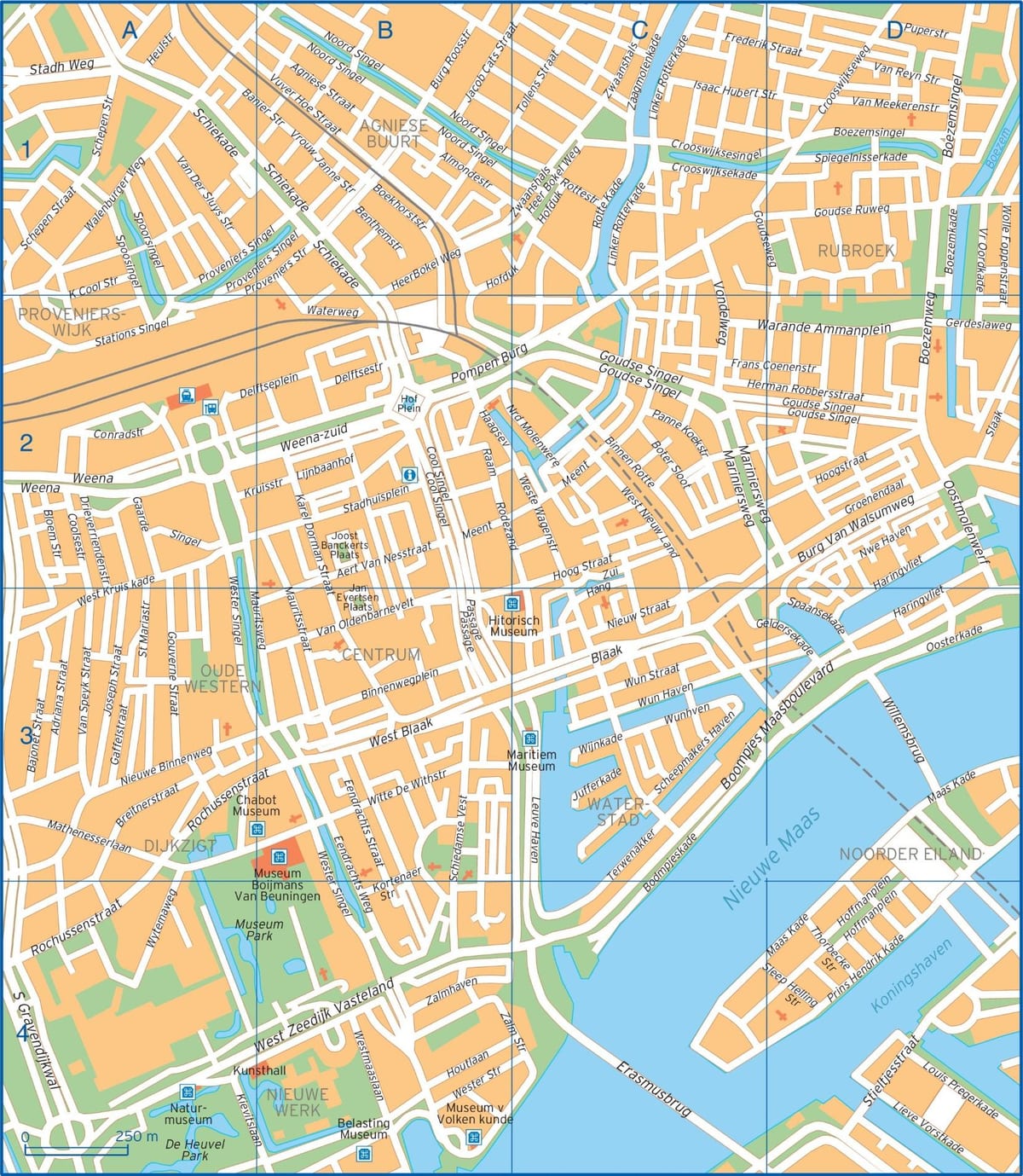 Mapa de Rotterdam rúa 