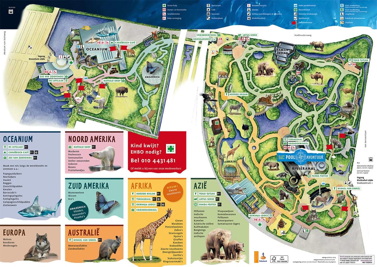 Mapa de Rotterdam zoo 