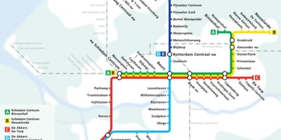 Mapa de metro Rotterdam holanda