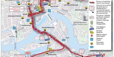 Mapa de Rotterdam maratón 