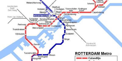 Rotterdam transporte público mapa